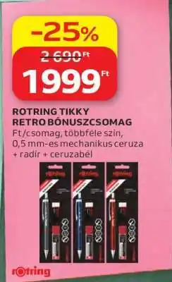 Auchan ROTRING TIKKY RETRO BÓNUSZCSOMAG ajánlat
