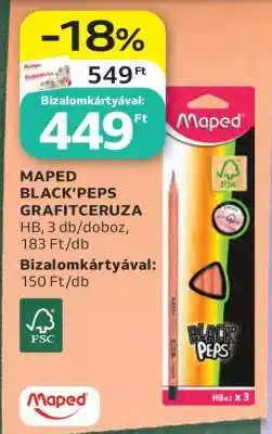 Auchan MAPED BLACK'PEPS GRAFITCERUZA ajánlat