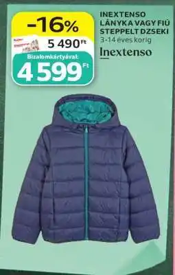 Auchan INEXTENSO LÁNYKA VAGY FIÚ STEPPLET DZSEKI ajánlat