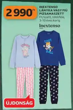 Auchan INEXTENSO LÁNYKA VAGY FIÚ PIZSAMASZETT ajánlat