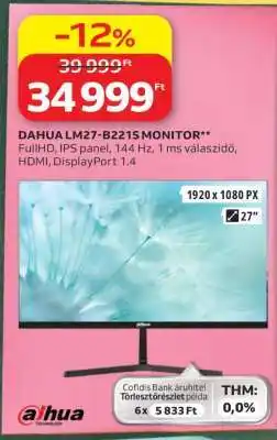 Auchan DAHUA LM27-B221S MONITOR ajánlat