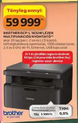 Auchan BROTHER DCP-L 1632W LÉZER MULTIFUNKCIÓS NYOMTATÓ ajánlat