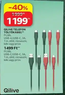 Auchan QILIVE TELEFON TÖLTŐKÁBEL ajánlat