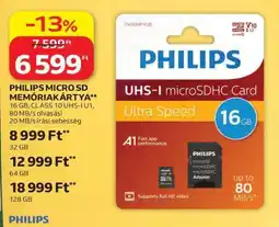 Auchan PHILIPS MICRO SD MEMÓRIAKÁRTYA ajánlat