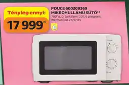 Auchan POUCE 600209369 MIKROHULLÁMÚ SÜTŐ ajánlat