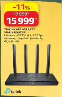 Auchan TP-Link Archer AX17 Wi-Fi 6 Router ajánlat