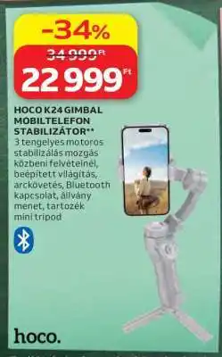 Auchan HOCO K24 Gimbal Mobiltelefon-Stabilizátor ajánlat