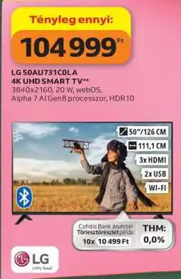 Auchan LG 50AU731C0LA 4K UHD SMART TV ajánlat
