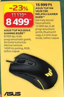 Auchan ASUS TUF M3 GEN II GAMING EGÉR ajánlat