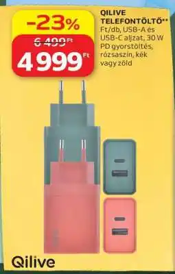 Auchan QILIVE TELEFONTÖLTŐ ajánlat
