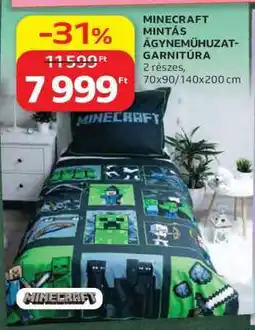 Auchan MINECRAFT MINTÁS ÁGYNEMŰHUZAT-GARNITÚRA ajánlat