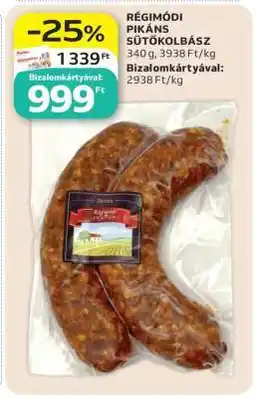 Auchan Régimódi Pikáns Sütőkolbász ajánlat