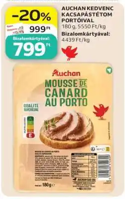 Auchan AUCHAN KEDVENC KACSAPÁSTÉTOM PORTÓIVAL ajánlat