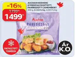 Auchan AUCHAN KEDVENC GYORSFAGYASZTOTT PANÍROZOTT CAMEMBERT ajánlat