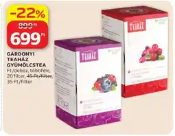 Auchan Gárdonyi Teaház Gyümölcstea ajánlat