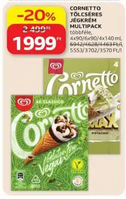 Auchan Cornetto Tölcséres Jégkrém Multipack ajánlat