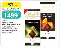 Auchan Lindt Excellence táblás csokoládé ajánlat