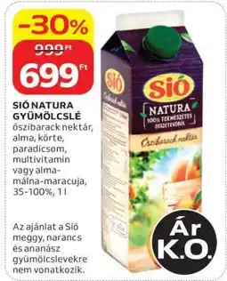 Auchan Sió Natura gyümölcslé ajánlat