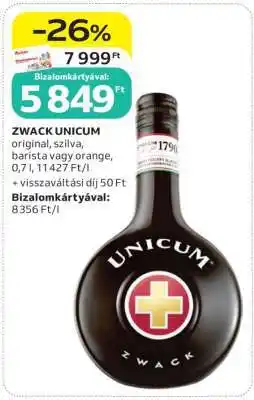 Auchan Zwack Unicum ajánlat