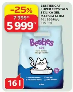 Auchan BESTIES CAT SUPER CRYSTALS SZILIKA GÉL MACSKAALOM ajánlat