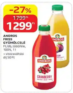 Auchan ANDROS FRISS GYÜMÖLCSLÉ ajánlat