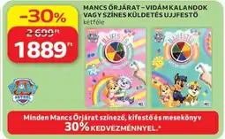 Auchan MANCS ŐRJÁRAT – VIDÁM KALANDOK VAGY SZÍNES KÜLDETÉS UJJFESTŐ ajánlat