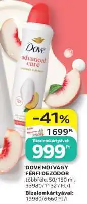 Auchan DOVE NŐI VAGY FÉRFI DEZODOR ajánlat