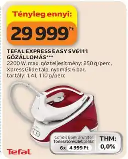 Auchan TEFAL EXPRESS EASY SV6111 GŐZÁLLOMÁS ajánlat