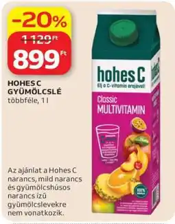 Auchan Hohes C Gyümölcslé ajánlat