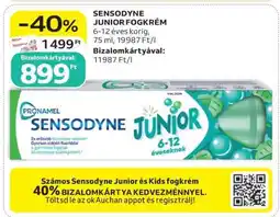 Auchan SENSODYNE JUNIOR FOGKRÉM ajánlat