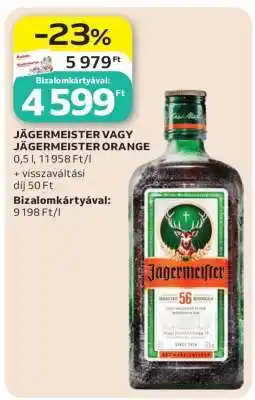 Auchan JÄGERMEISTER VAGY JÄGERMEISTER ORANGE ajánlat