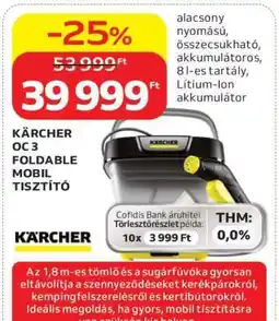 Auchan KÄRCHER OC 3 FOLDABLE MOBIL TISZTÍTÓ ajánlat