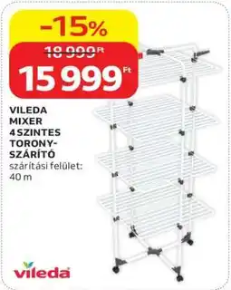 Auchan Vileda Mixer 4 szintes torony-szárító ajánlat