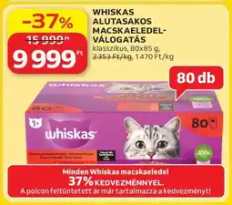 Auchan Whiskas Alutasakos Macskaeledel Válogatás ajánlat