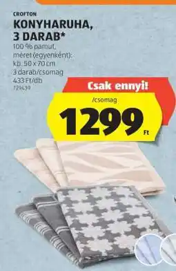 ALDI Konyharuha, 3 darab ajánlat