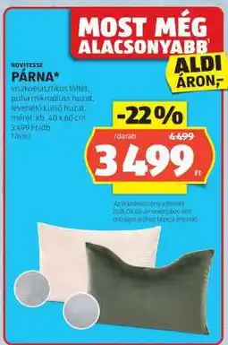 ALDI NOVITESSE PÁRNA ajánlat