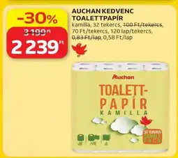 Auchan AUCHAN KEDVENC TOALETT PAPÍR ajánlat