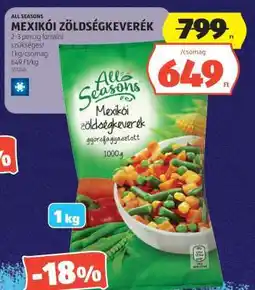 ALDI ALL SEASONS MEXIKÓI ZÖLDSÉGKEVERÉK ajánlat
