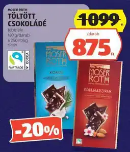 ALDI Moser Roth Töltött Csokoládé ajánlat