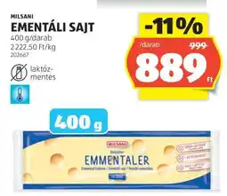 ALDI Milsani Ementáli Sajt ajánlat