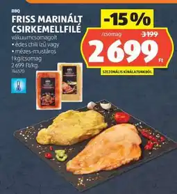 ALDI Friss, marinált csirkemellfilé ajánlat