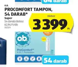 ALDI o.b. ProComfort Tampon, 54 darab ajánlat