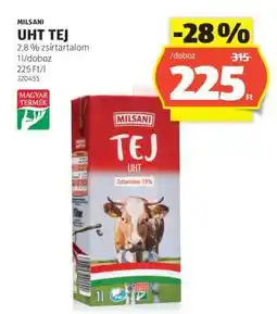 ALDI Milsani UHT Tej ajánlat