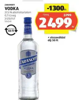 ALDI Zaranoff Vodka ajánlat