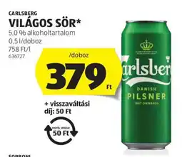 ALDI CARLSBERG Világos sör ajánlat