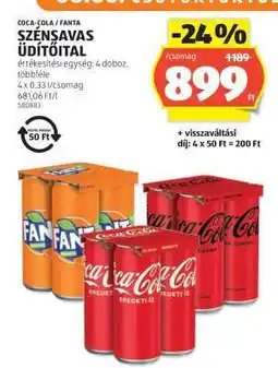 ALDI Coca-Cola, Fanta szénsavas üdítőital ajánlat