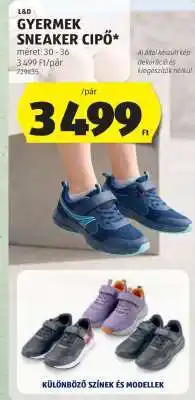 ALDI L&D Gyermek Sneaker Cipő ajánlat