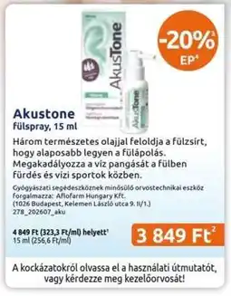 Benu Gyógyszertárak Akustone ajánlat