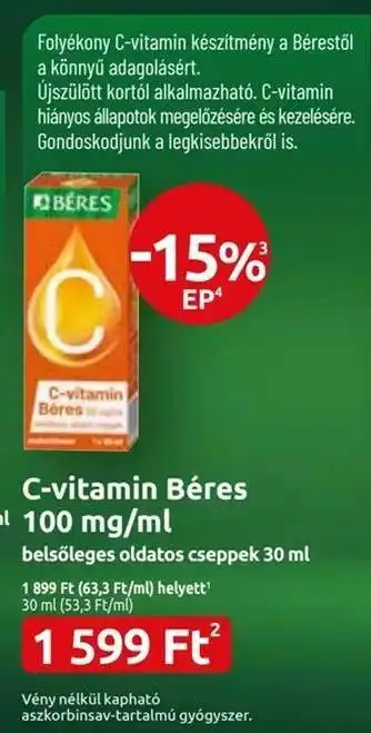 C-vitamin Béres 100 mg/ml