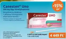 Benu Gyógyszertárak Canesten Uno ajánlat